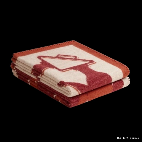HERMES BLANKET TATERSALE WOOL THROW 0804